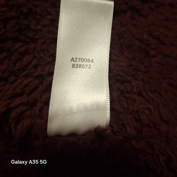 Denim & Co. Quilted Burgundy Puffer Vest With Faux Sherpa Lining XXS Cozycore - Picture 7 of 7